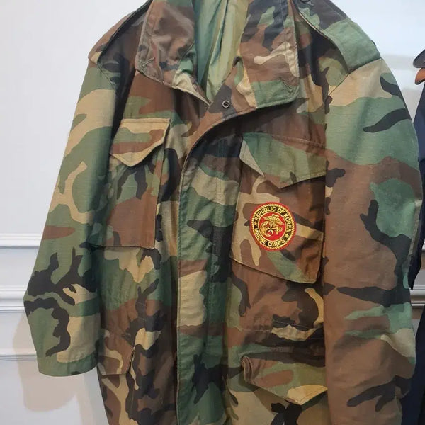 [BUNJANG] Camouflage Marine Woodland Field Jacket M / 카모플라쥬 해병대 우드랜드 야상 점퍼 M  100