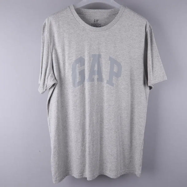[BUNJANG] GAP Logo Short Sleeve T-Shirt Grey / GAP 갭 로고 반팔 티셔츠 그레이 (110)