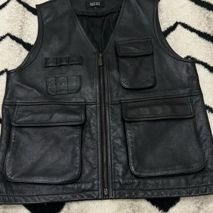 [BUNJANG] W Vintage Genuine Leather Multi-Pocket Vest / [L]빈티지 멀티 포켓 베스트/소가죽