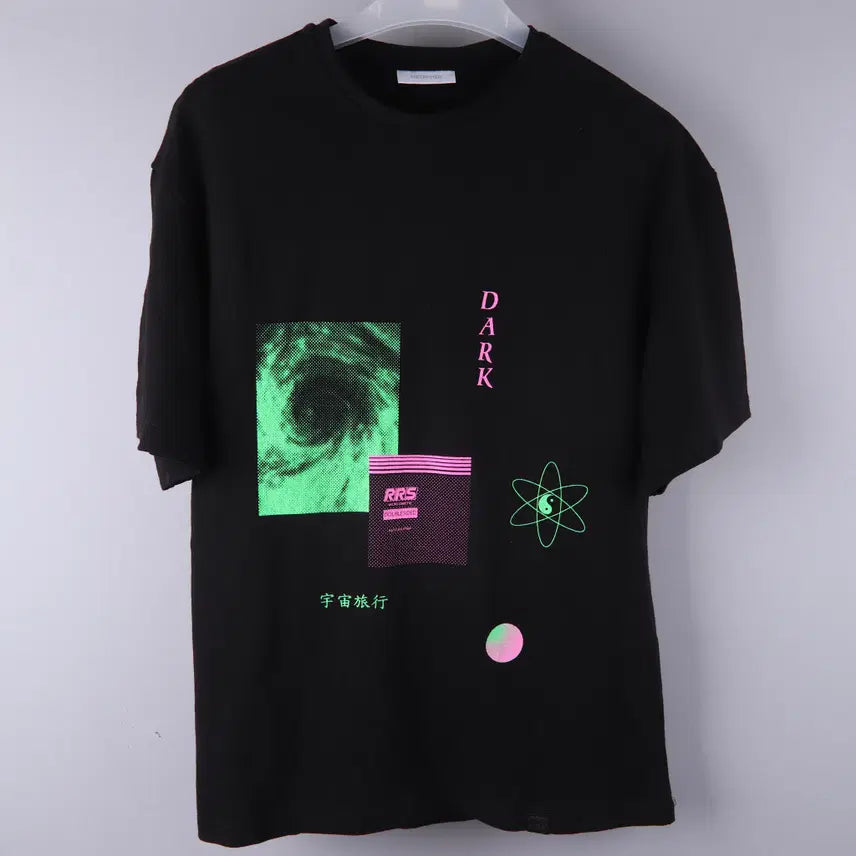 [BUNJANG] METAPHER Printing Short Sleeve T-Shirt Black (S) / METAPHER 프린팅 반팔 티셔츠 블랙 (S)