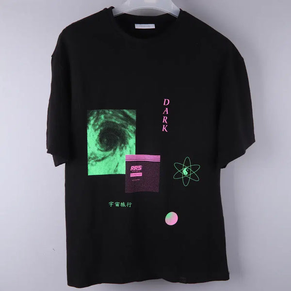 [BUNJANG] METAPHER Printing Short Sleeve T-Shirt Black (S) / METAPHER 프린팅 반팔 티셔츠 블랙 (S)