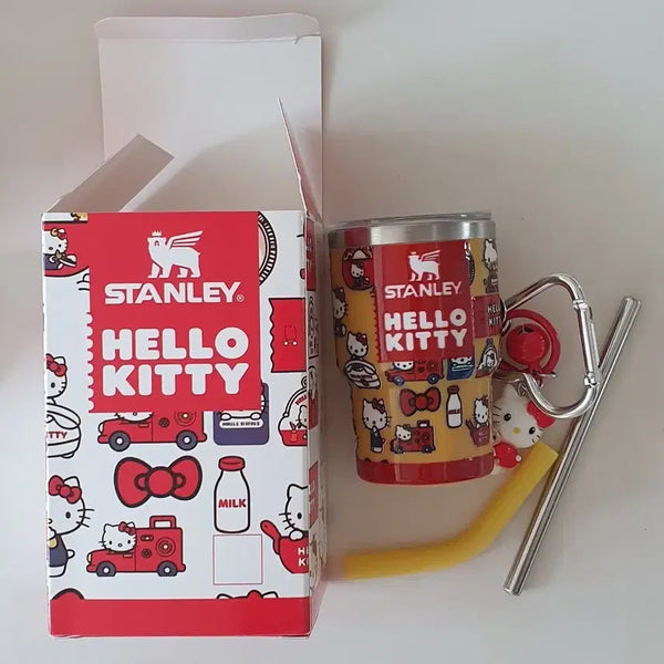 [BUNJANG] Stanley Hello Kitty Mini Tumbler Yellow Keychain New / 미니 스탠리 헬로키티 텀블러 옐로우 키링 새상품