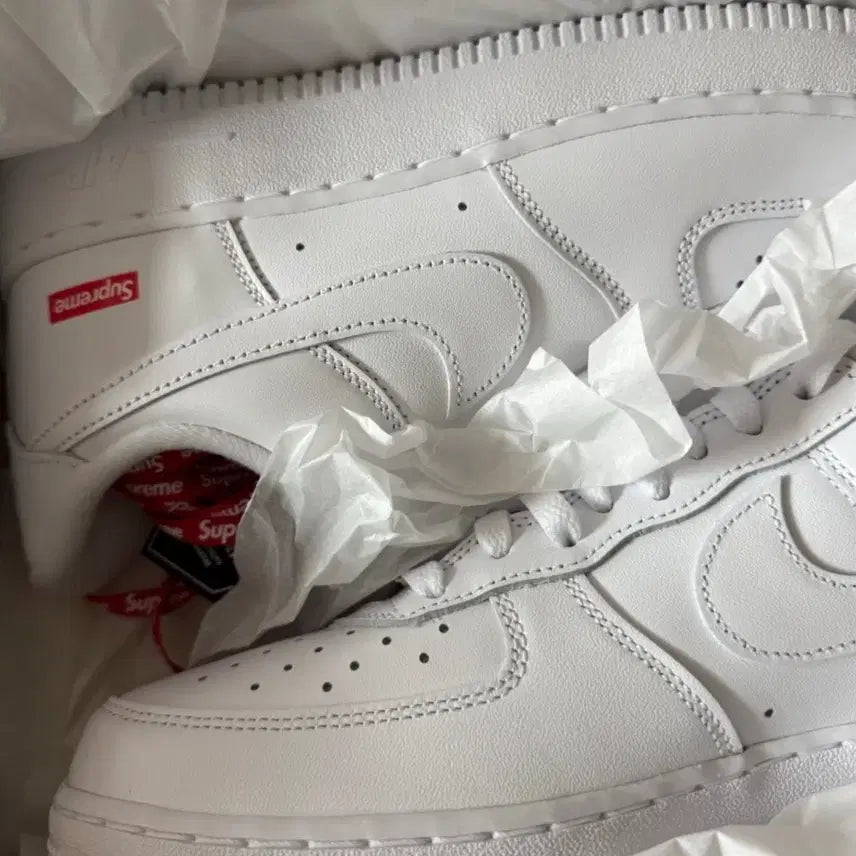 [BUNJANG] Nike Supreme Air Force 1 Low White / 나이키 슈프림 에어포스 1 로우 화이트