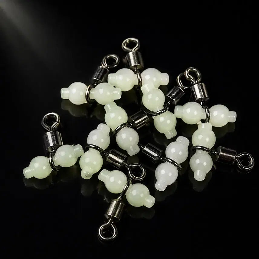[BUNJANG] Fishing Luminous Pipe Swivels 100pcs / 낚시 야광 파이프도래 100개입 회전 도래 선상 원투 낚시 채비 땅콩 구슬 새상품