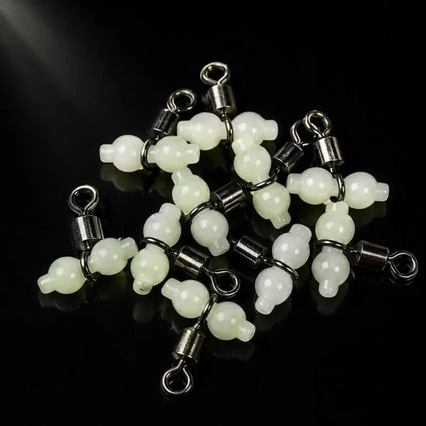 [BUNJANG] Fishing Luminous Pipe Swivels 100pcs / 낚시 야광 파이프도래 100개입 회전 도래 선상 원투 낚시 채비 땅콩 구슬 새상품