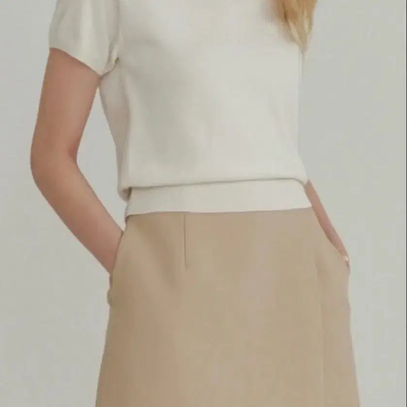 [BUNJANG] SEI Skirt Pants Beige Size S / SEI 스커트 바지 fw