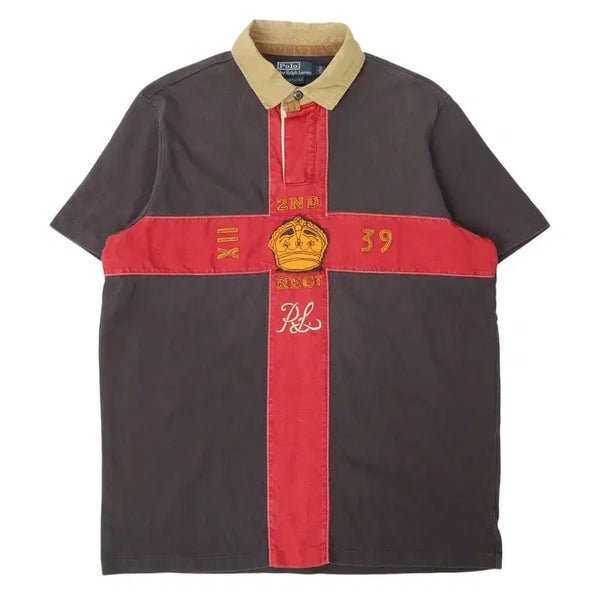 [BUNJANG] Polo Ralph Lauren Cross Emblem Rugby Pique T-Shirt / 폴로 랄프로렌 크로스 엠블럼 럭비 피케 티셔츠