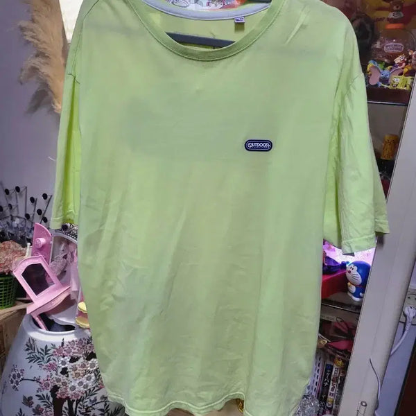 [BUNJANG] Outdoor Short-Sleeve T-Shirt Green / 아웃도어 반팔티 연두색