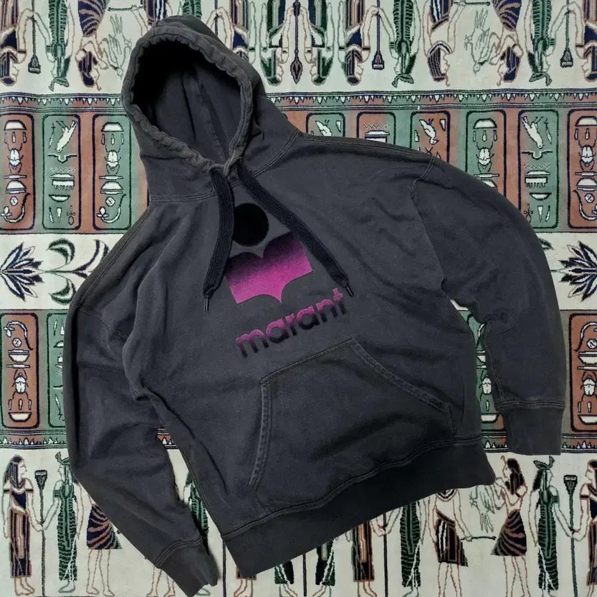 [BUNJANG] Isabel Marant Signature Logo Charcoal Hoodie T-Shirt Size 34 / 이자벨마랑 시그니쳐 로고 차콜 후드티셔츠 34size