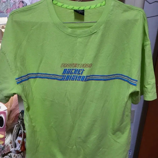 [BUNJANG] Bucket List Short Sleeve T-Shirt Lime Green / 버킷 리스트 반팔 티셔츠 라임 그린