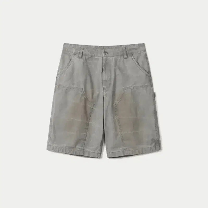 [BUNJANG] 32 Inch Series X Initial D Vintage Washing Bermuda Carpenter Cargo Shorts / 32인치 시리즈 X 이니셜D 빈티지 워싱 버뮤다 카펜터 카고 반바지