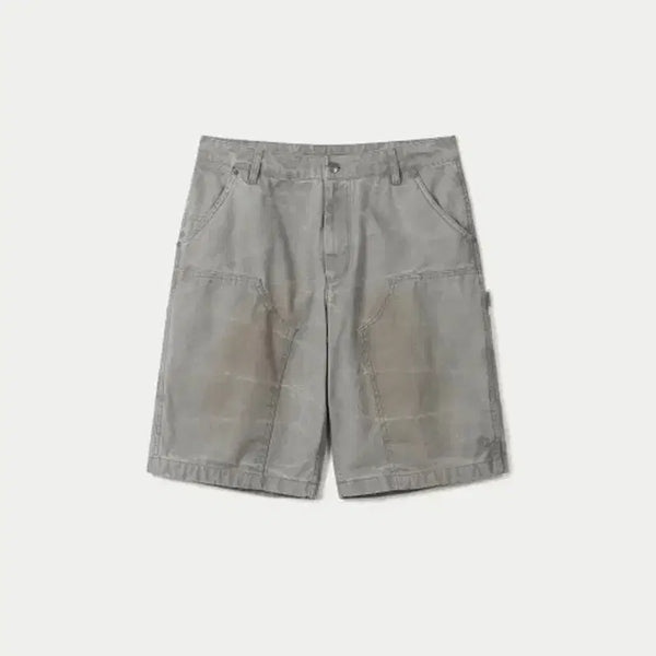 [BUNJANG] 32 Inch Series X Initial D Vintage Washing Bermuda Carpenter Cargo Shorts / 32인치 시리즈 X 이니셜D 빈티지 워싱 버뮤다 카펜터 카고 반바지