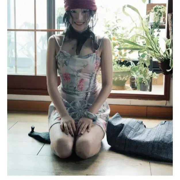 [BUNJANG] Handmade Jaegwahwaeop Mini Dress / 한땀한땀 제가화첩 미니원피스