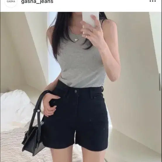 [BUNJANG] Black Denim Shorts / 블랙 청반바지