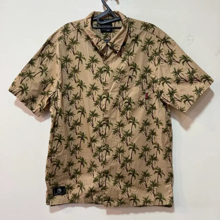 [BUNJANG] Groove Rhyme Palm Tree Pattern Short Sleeve Shirt XL / 그루브라임 야자수 패턴 반팔 셔츠 XL
