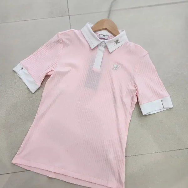 [BUNJANG] Anew Golf Women's Short Sleeve T-Shirt Pink / 어뉴 핑크 골프 반팔티