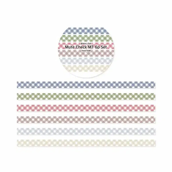 [BUNJANG] Atoz Club Check Washi Tape Set / 에이투지클럽 체크 마테 원가띵