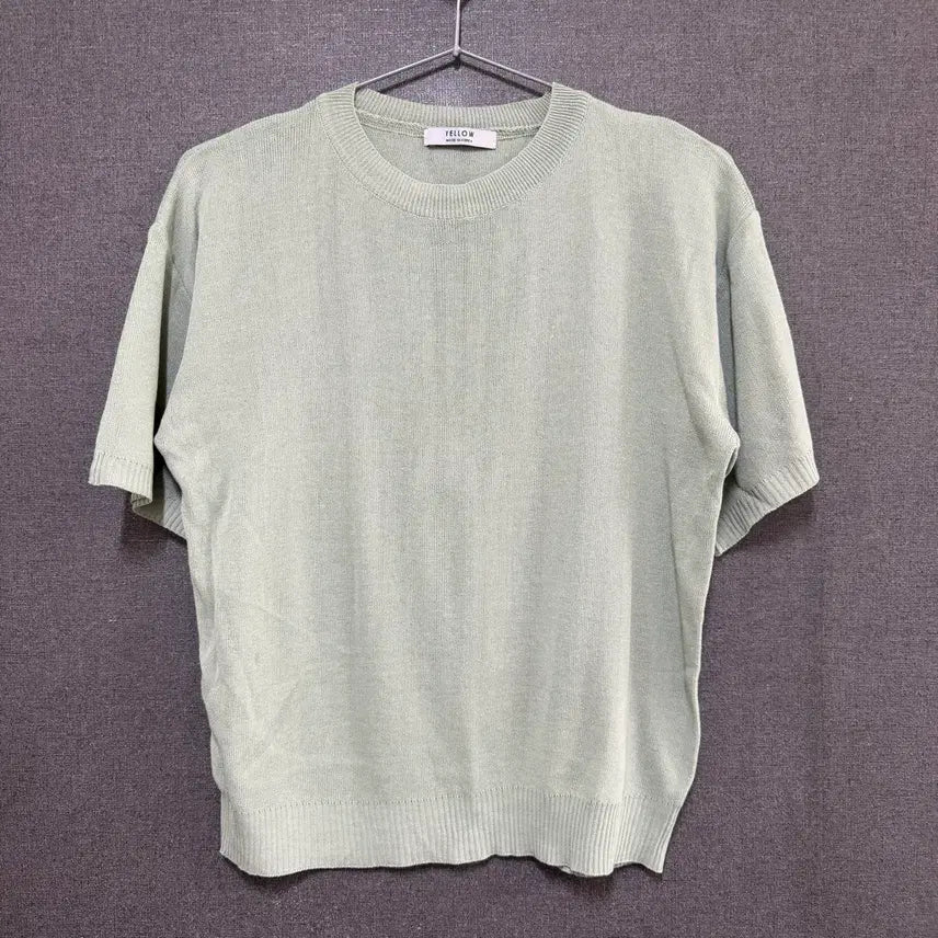 [BUNJANG] Women's Mint Short Sleeve Summer Knit Top / F 여성 반팔 여름 니트 민트 BO2379