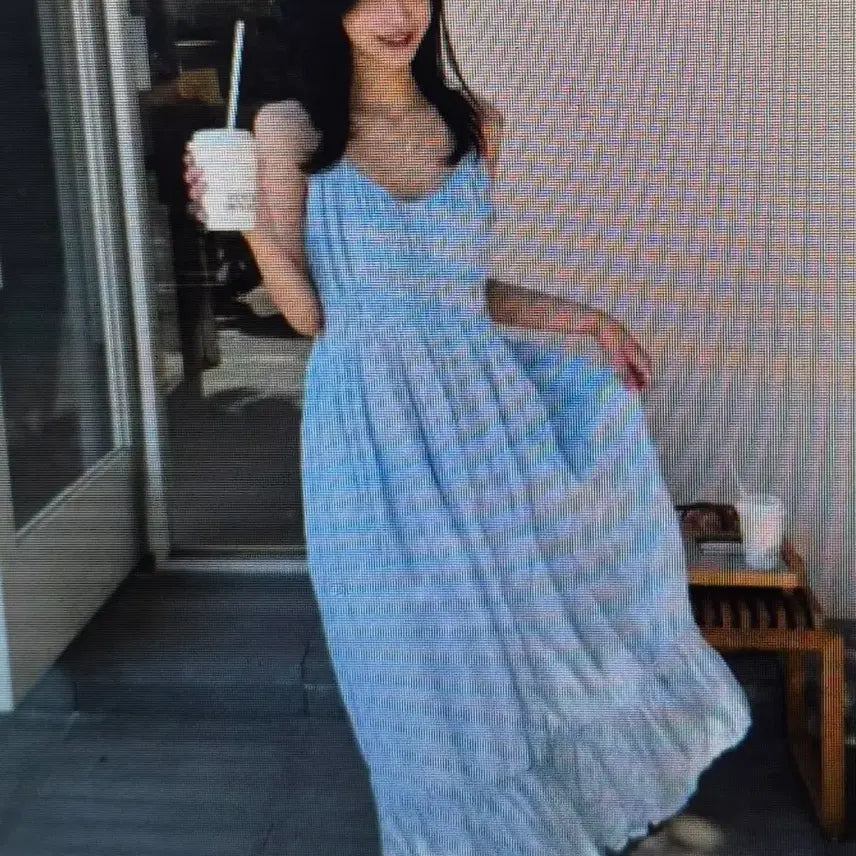 [BUNJANG] Strappy Long Dress (2 Colors) / (해외배송)끈 롱 원피스 2컬러