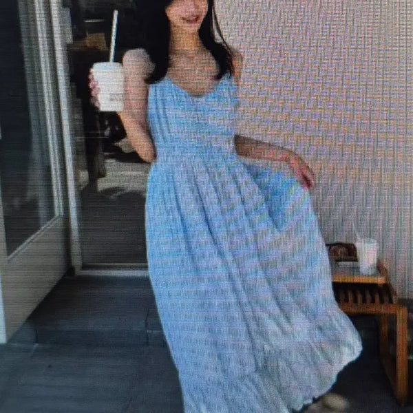 [BUNJANG] Strappy Long Dress (2 Colors) / (해외배송)끈 롱 원피스 2컬러