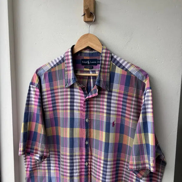 [BUNJANG] Polo Ralph Lauren Plaid Short-Sleeve Shirt / 17501 - 폴로 랄프로렌 체크 반팔 셔츠