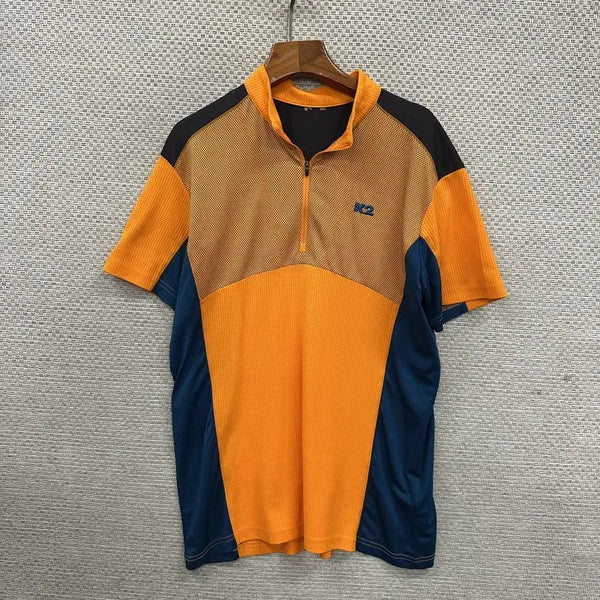 [BUNJANG] K2 Men's Performance Half-Zip Short-Sleeve T-Shirt Size 100 / K2 등산 기능성 반집업 반팔티 100 D02441