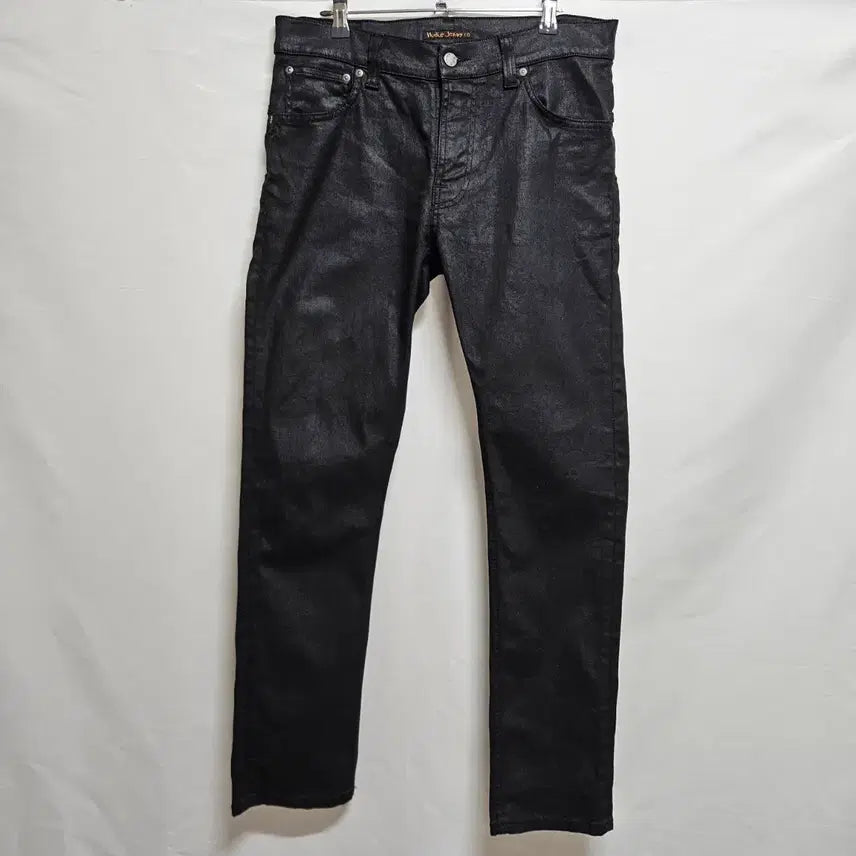 [BUNJANG] Nudie Jeans Thin Finn Coated Black Denim Pants Size 32 / 누디진 씬핀 드블코 코팅 블랙진 데님팬츠 32