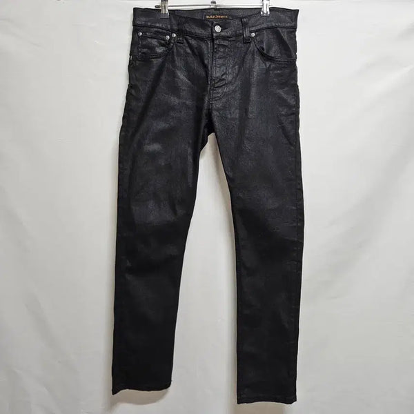 [BUNJANG] Nudie Jeans Thin Finn Coated Black Denim Pants Size 32 / 누디진 씬핀 드블코 코팅 블랙진 데님팬츠 32