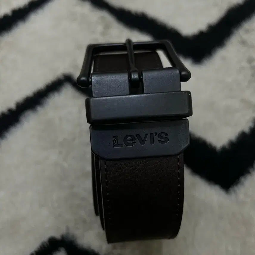 [BUNJANG] Levi's Leather Belt Black / 리바이스 가죽 벨트/블랙