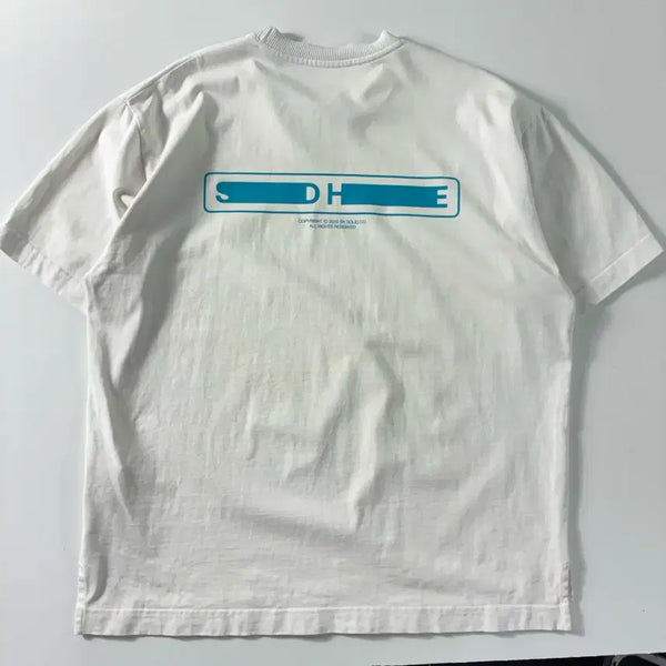 [BUNJANG] Solid Homme 20SS Back Logo White T-Shirt / Solid homme   솔리드옴므 20ss 백로고 화이트 반팔티셔츠