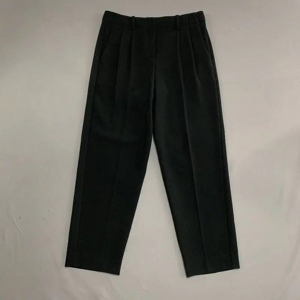 [BUNJANG] Theory Double Pleated Black Span Pants / 2 THEORY 띠어리 더블 플리츠 블랙 스판 슬랙스 팬츠 바지