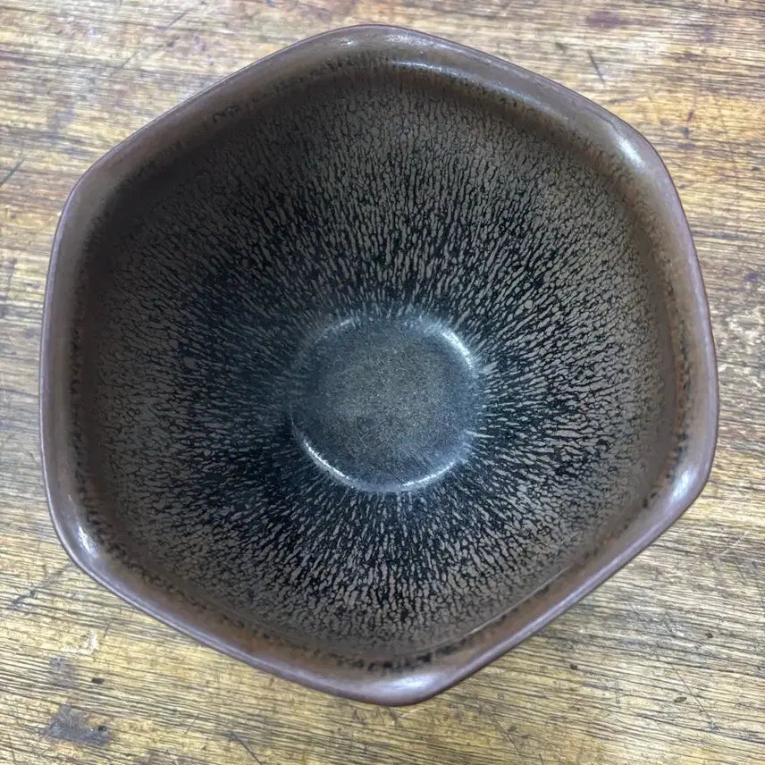 [BUNJANG] Tenmoku Hexagonal Tea Bowl / 천목 6각 다완