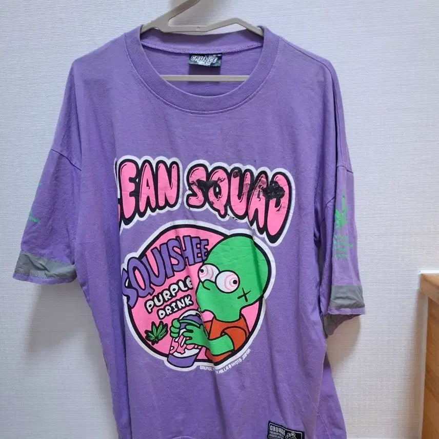 [BUNJANG] Japanese Vintage Purple Drink Graphic T-Shirt / 일본 빈티지 퍼플 드링크 반팔 티셔츠