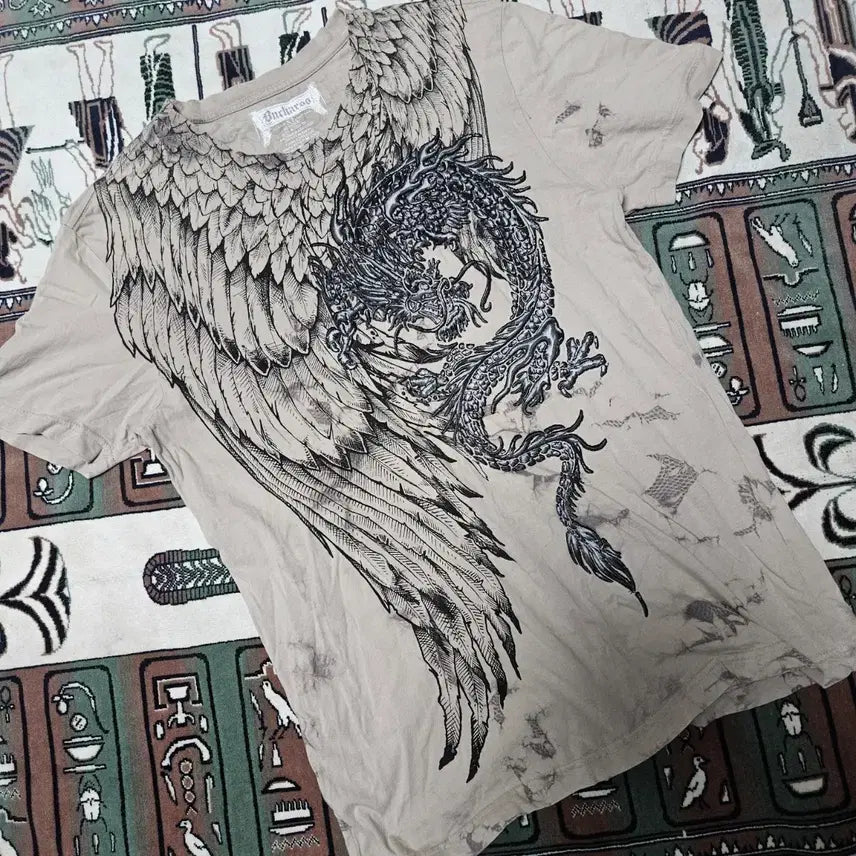 [BUNJANG] Buckaroo Y2K Vintage Dragon Short Sleeve T-Shirt / 버커루(Buckaroo) 30수 y2k 빈티지 드래곤 반팔티셔츠