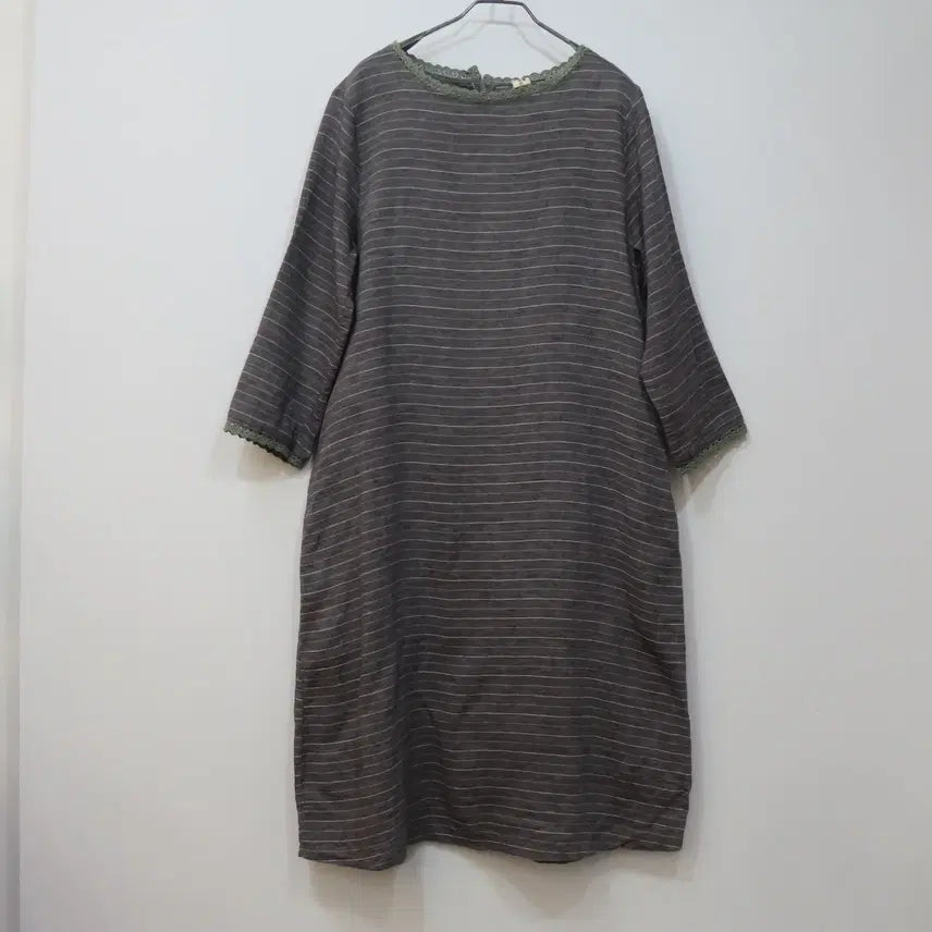 [BUNJANG] Stripe Linen Dress / 스트라이프 린넨 원피스