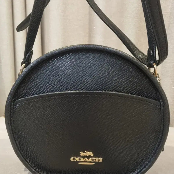 [BUNJANG] Coach Crosgrain Crossbody Tambourine Bag / 코치 크로스그레인 크로스바디 탬버린백