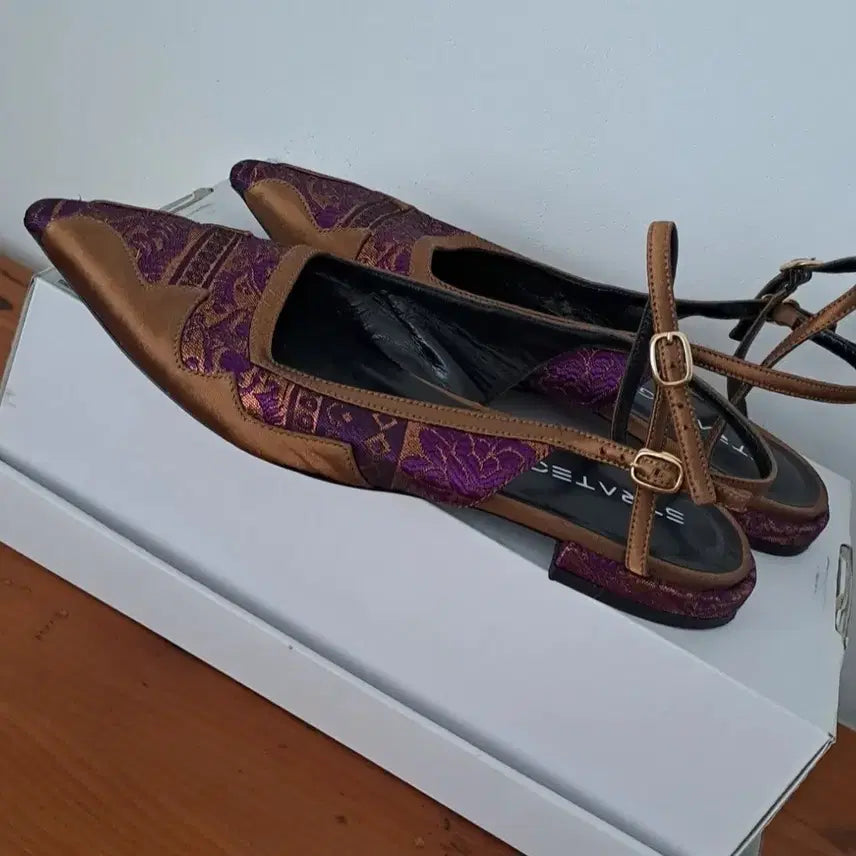 [BUNJANG] Strategia Ballerina Flat Shoes Italy Fabric Size 38 / 이태리    STRATEGIA                 발레리나  플렛 슈즈