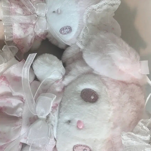[BUNJANG] Sanrio My Melody Shiro Ichigo Mascot Doll Keyring / 마이멜로디 시로이치고 마스코트 인형 키링 흰딸기 산리오