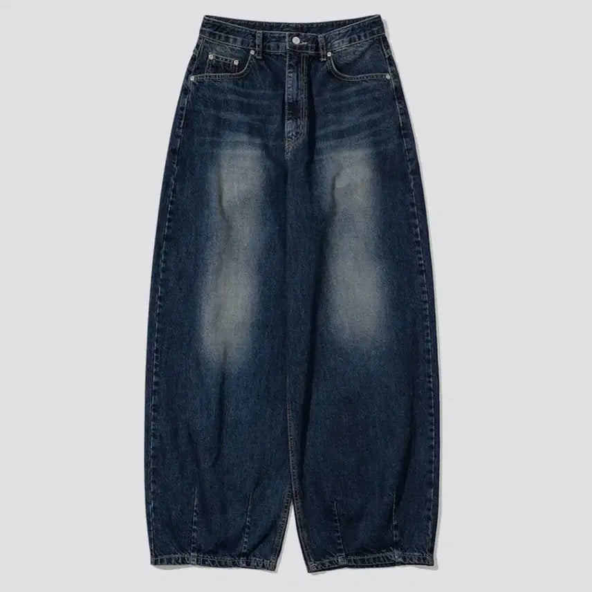 [BUNJANG] Intempo Mood Lazy Boy Balloon Fit Denim Pants Deep Blue / 인템포무드 레이지보이 벌룬 핏 데님팬츠 딥블루