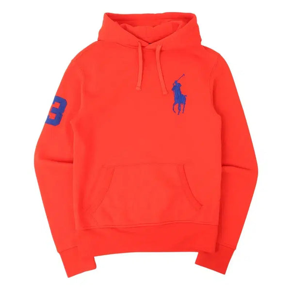 [BUNJANG] Polo Ralph Lauren Coral Orange Big Pony Hoodie / 폴로 랄프로렌 코랄 오렌지 빅포니 후드티
