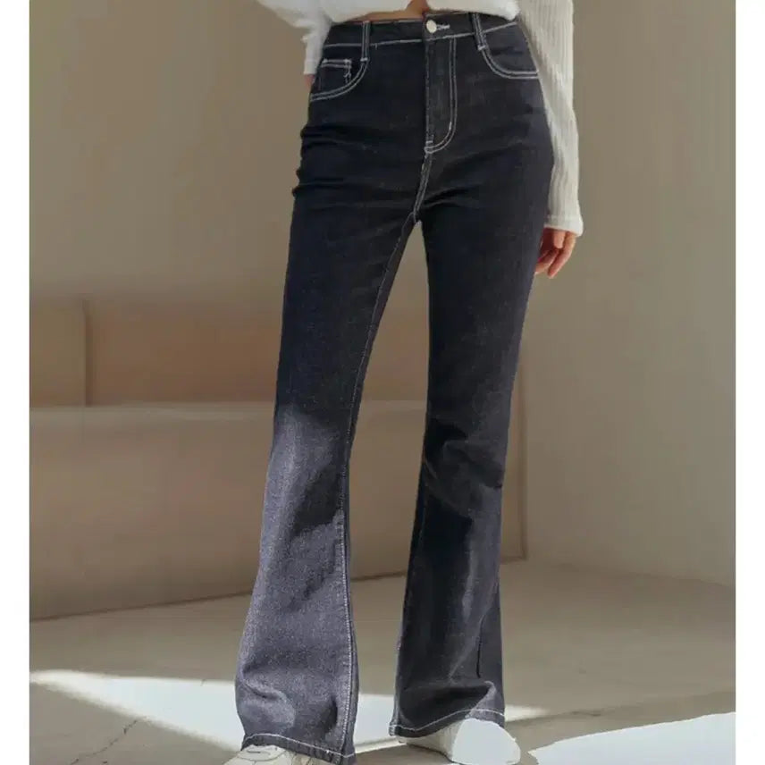[BUNJANG] Common Unique Stitch Bootcut Denim Pants / 커먼유니크 스티치 부츠컷 데님 팬츠 (아이유, 이미주 착용)