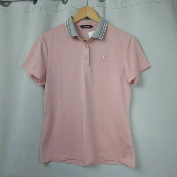[BUNJANG] Black Yak Pink Collar Short-Sleeve T-Shirt / 여S-M 블랙야크 핑크 카라 반팔 티셔츠