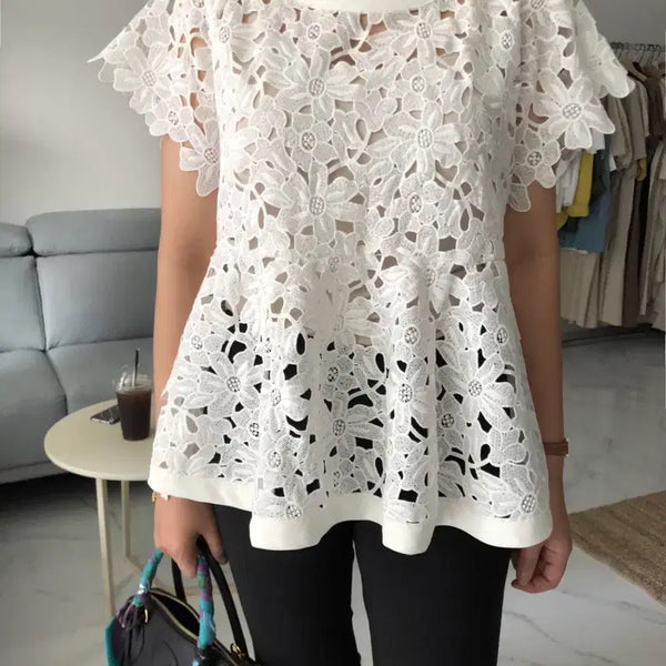 [BUNJANG] Dumarchel Lace Blouse / 듀마르셀 레이스 블라우스 free 깨끗