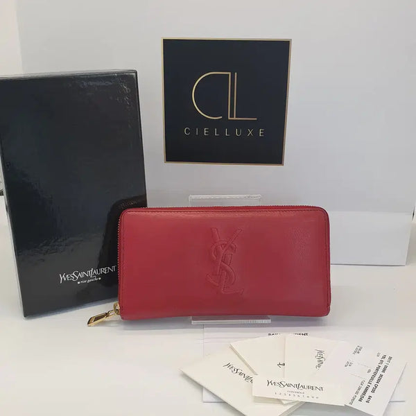 [BUNJANG] Saint Laurent Long Wallet Red / 정품 생로랑 장지갑 (레드)