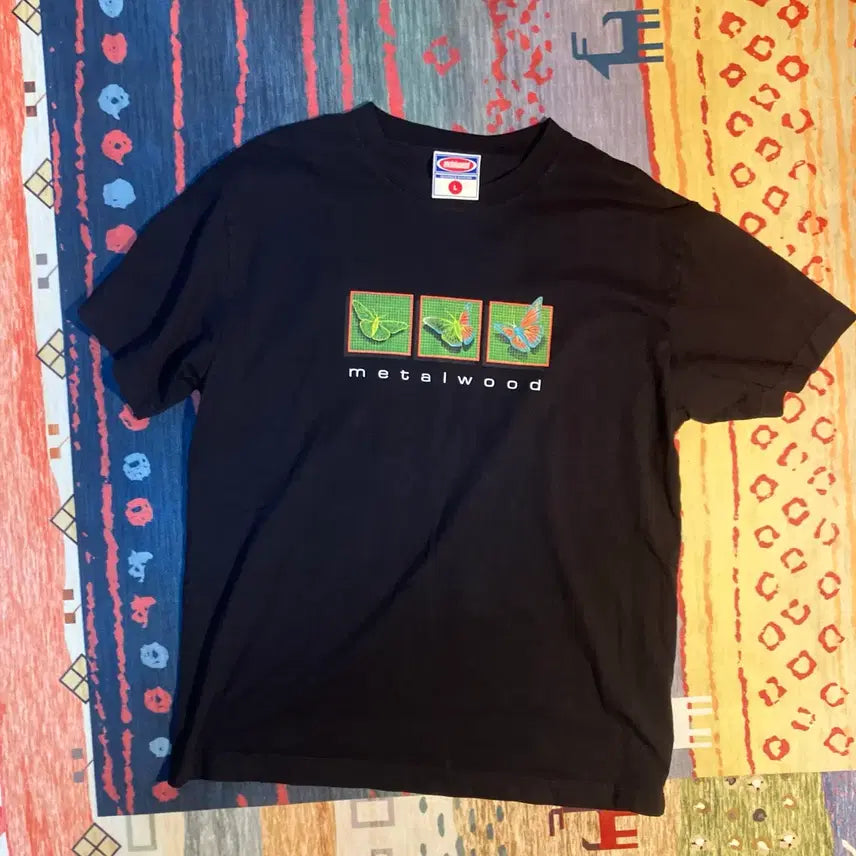 [BUNJANG] Metalwood Short Sleeve T-Shirt Black / metalwood 반팔 티셔츠 블랙