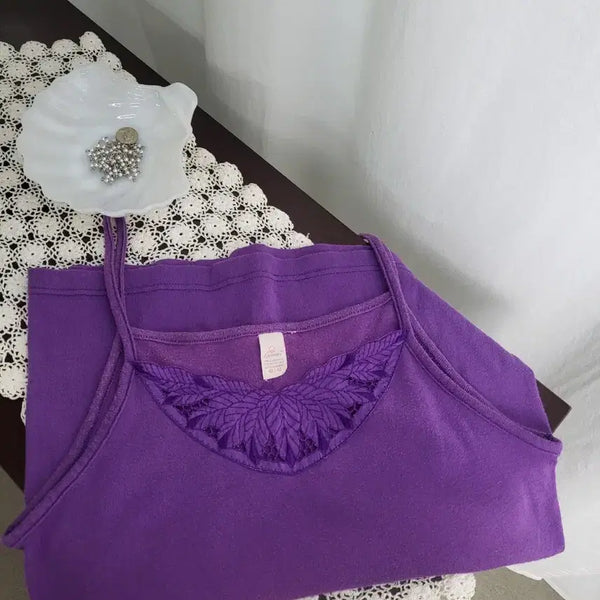 [BUNJANG] Vintage Opera Garnet Sleeveless Top / 빈티지 오페라 가넷 퍼플 슬리브리스
