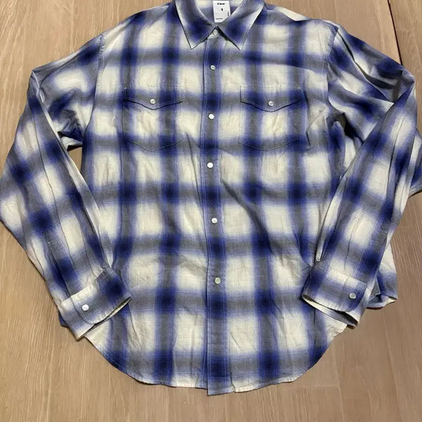 [BUNJANG] Blindfiles Ombre Shirt Blue Size 1 / (1)블라인드파일즈 옴브레셔츠블루 팝니다