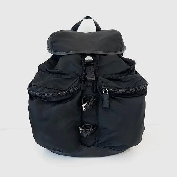 [BUNJANG] Prada Tessuto Nylon Backpack Black / 프라다 백로고 테수토 나일론 패브릭 백팩 블랙