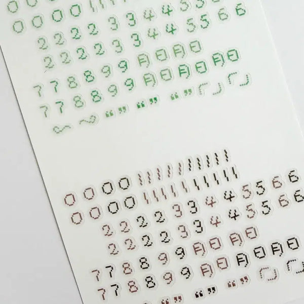 [BUNJANG] Coconenne Pixel Crooked Number Kiss Cut Sticker / 코코넨네 픽셀 삐뚤 숫자 키스컷 띵