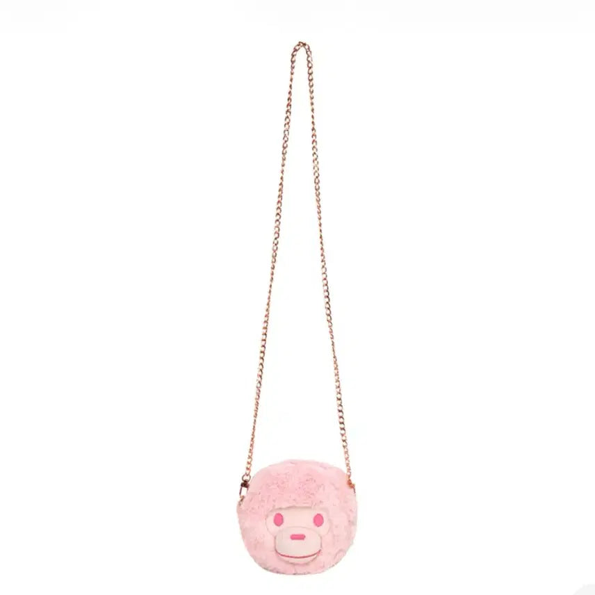 [BUNJANG] BAPE BABY MILO Plush Crossbody Bag Pink / 베이프 베이비 마일로 플러시 크로스바디백